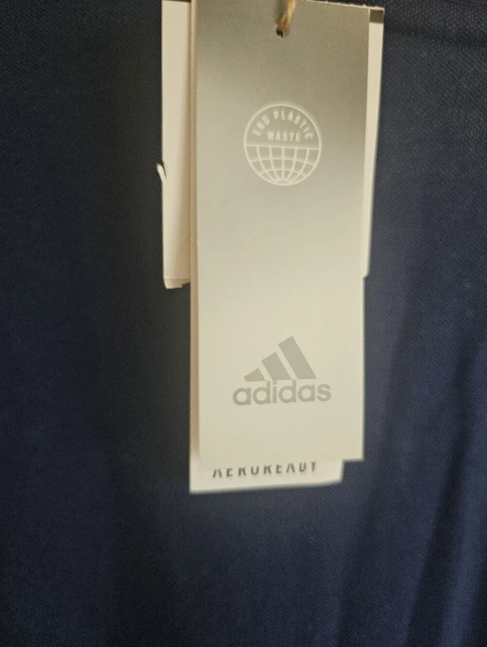 ​Adidas CON22 Navy Blue White AEROREADY Athletic Polo Shirt Mens XL NWT